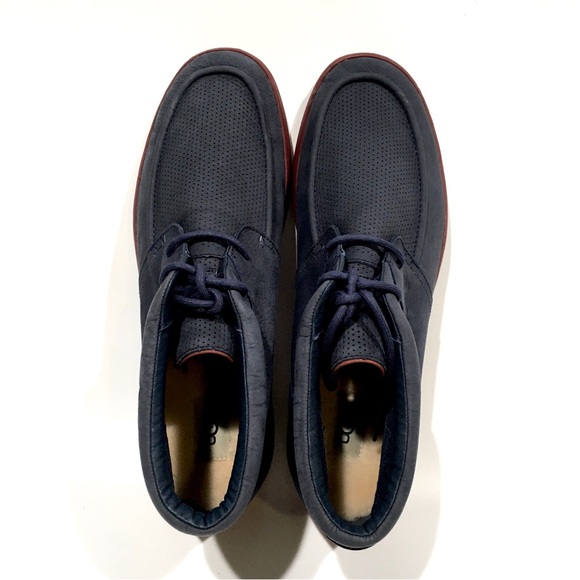 UGG HULMAN PERF CHUKKA SNEAKERS -NAVY LEATHER -MEN’S US 13 -NEW - Picture 5 of 8